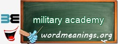 WordMeaning blackboard for military academy